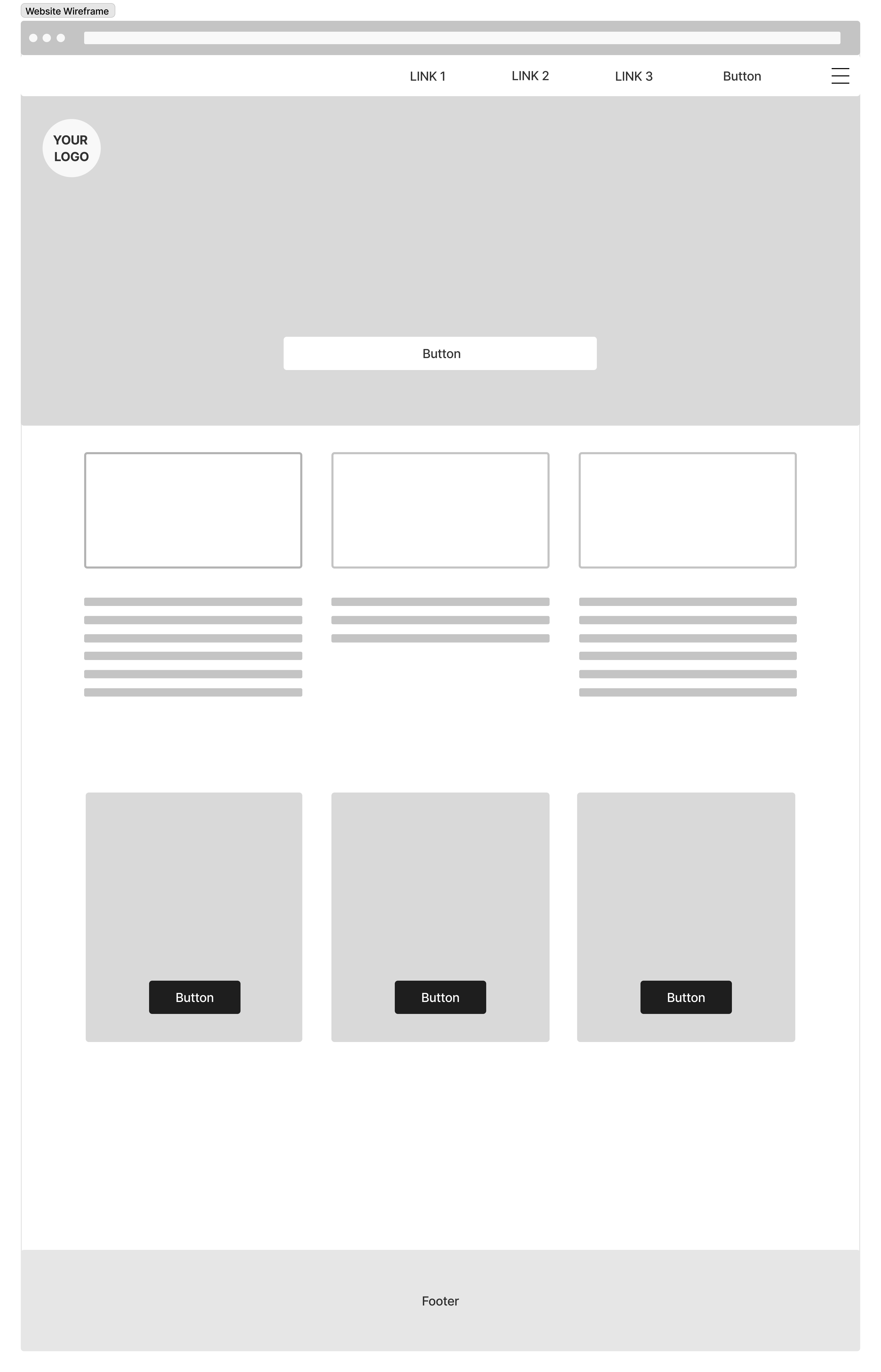 Wireframe home page