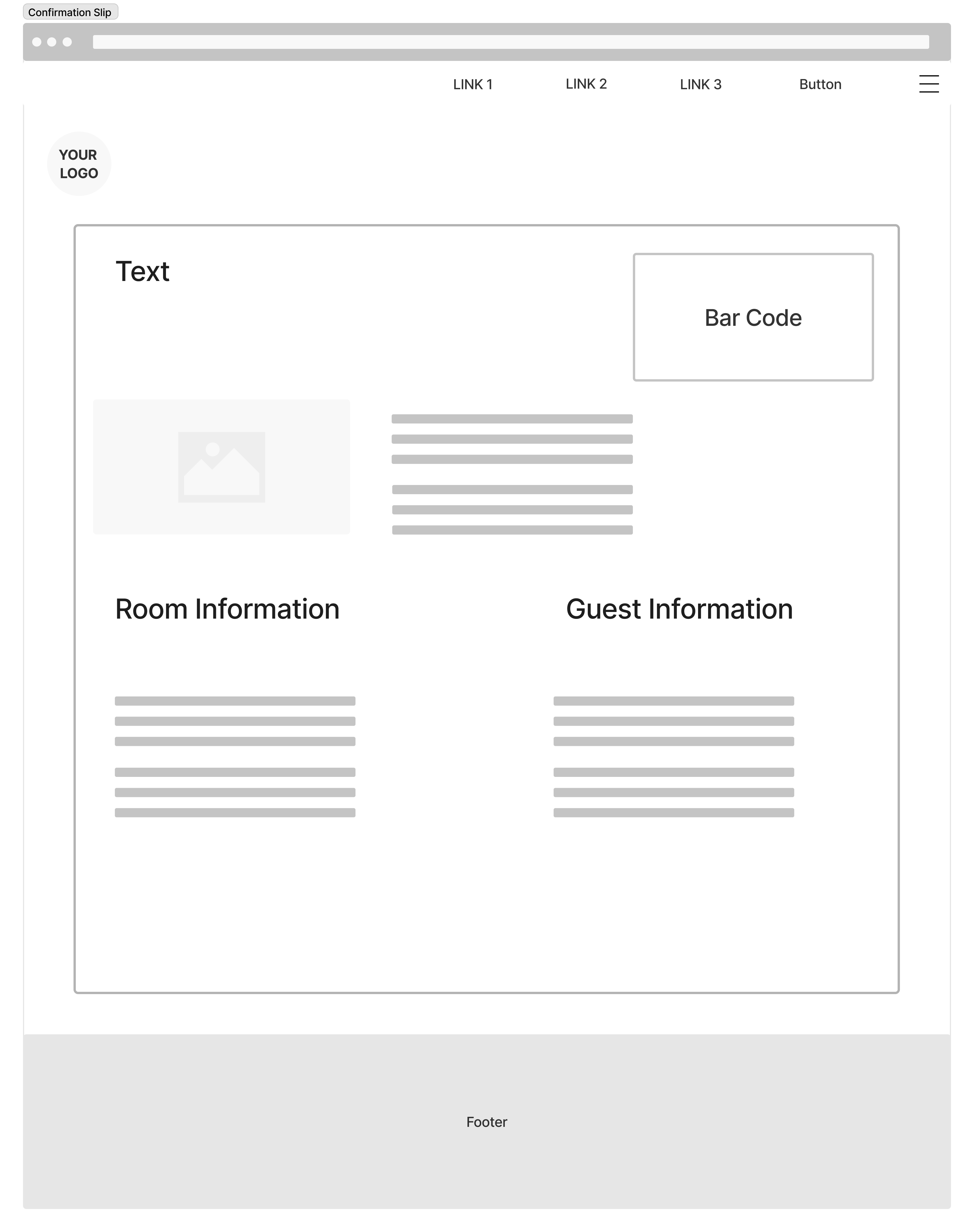 Wireframe confirmation