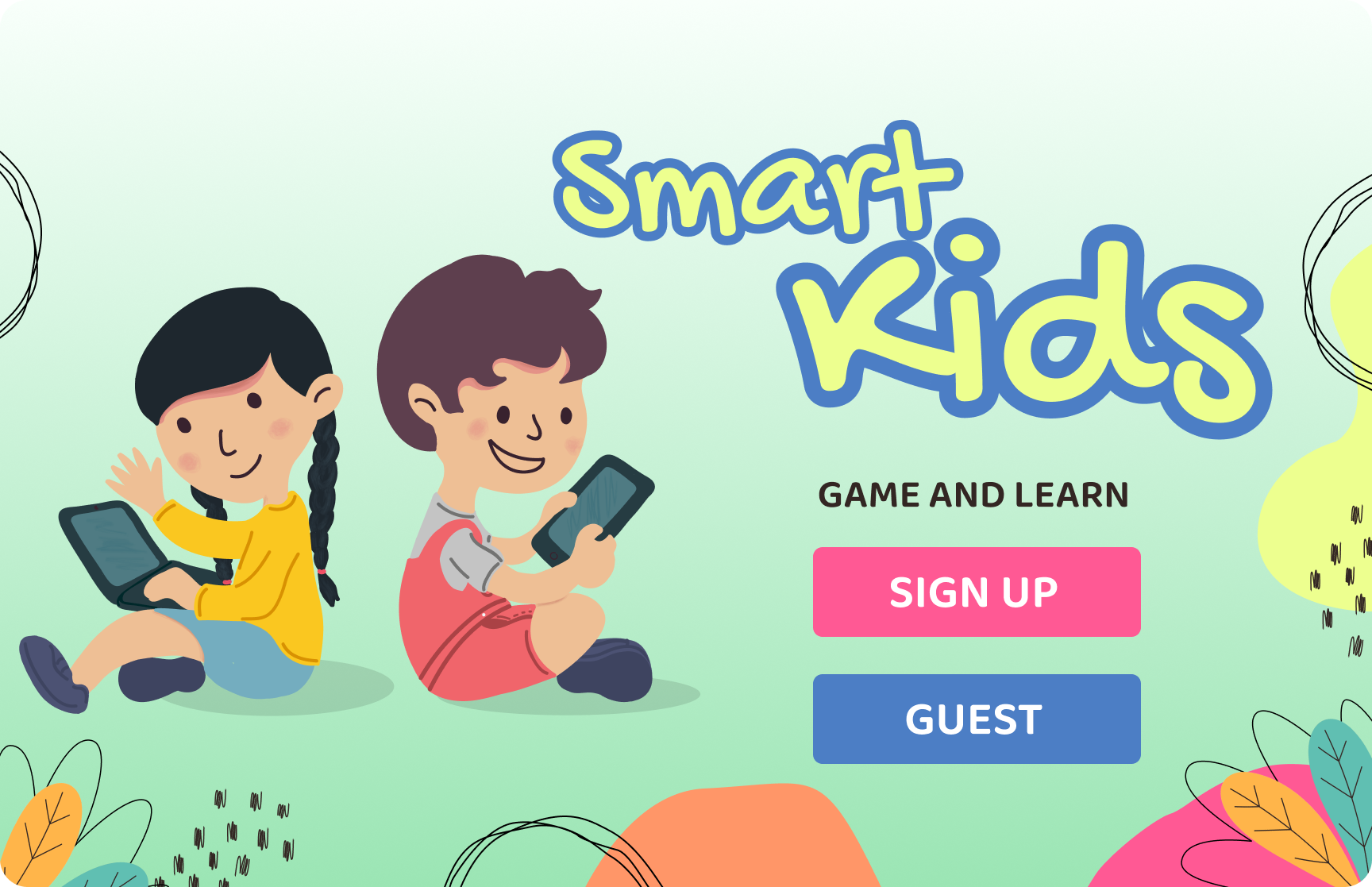 Website Home Screen