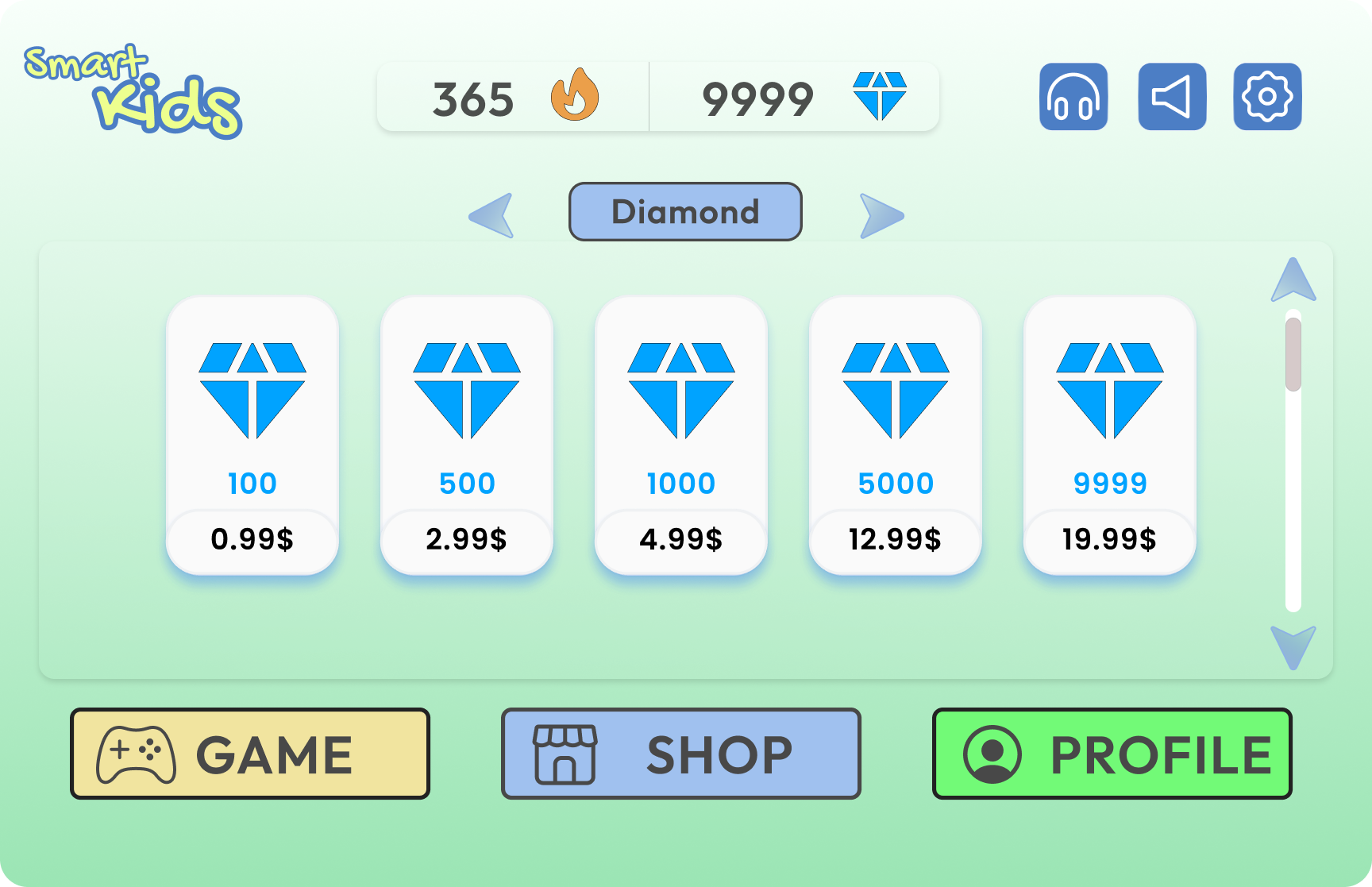 Shop for diamonds